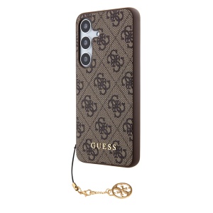 Husa pentru Samsung Galaxy S24 - Guess Hardcase 4G Charms Collection (GUHCS24SGF4GBR) - Brown - Img 4