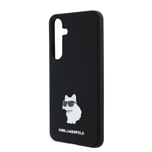 Husa pentru Samsung Galaxy S24 Plus - Karl Lagerfeld Silicone (KLHCS24MSMHCNPK) - Choupette Metal Pin - Img 4
