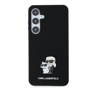 Husa pentru Samsung Galaxy S24 Plus - Karl Lagerfeld Silicone (KLHCS24MSMHKCNPK) - Karl&Choupette Metal Pin - Img 2