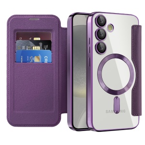 Husa pentru Samsung Galaxy S24 Plus - Techsuit SmartMag Book Case - Purple - Img 1