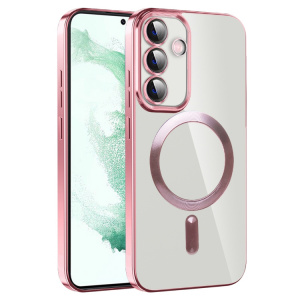 Husa pentru Samsung Galaxy S24 - Techsuit Luxury Crystal MagSafe - Pink - Img 2