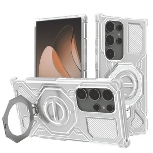 Husa pentru Samsung Galaxy S24 Ultra - Techsuit Carbon Shield PRO - White Transparent - Img 1