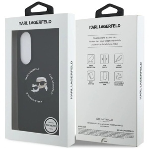 Husa pentru Samsung Galaxy S25 Edge - Karl Lagerfeld Silicone Double Heads MagSafe (KLHMS25ESKCHTCK) - Black - Img 7