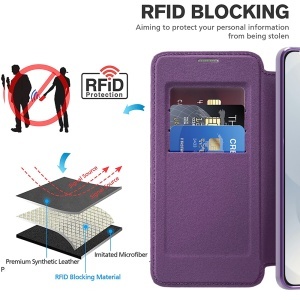 Husa pentru Samsung Galaxy S25 Edge - Techsuit SmartMag Book Case - Purple - Img 5