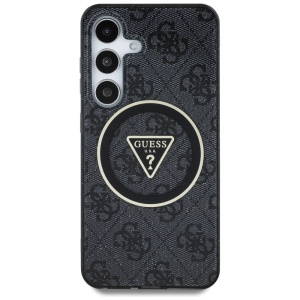 Husa pentru Samsung Galaxy S25 Plus - Guess IML Metal Glitter 4G Circle Triangle MagSafe (GUHMS25MHG4PRTGK) - Black - Img 3