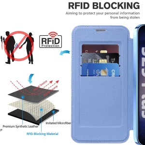 Husa pentru Samsung Galaxy S25 - Techsuit SmartMag Book Case - Light Blue - Img 5