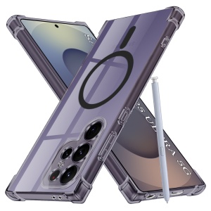 Husa pentru Samsung Galaxy S25 Ultra - Techsuit Shockproof Clear Silicone MagSafe - Smoke Black - Img 1