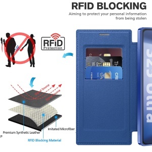 Husa pentru Samsung Galaxy S25 Ultra - Techsuit SmartMag Book Case - Blue - Img 5