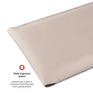 Husa pentru telefon 7" - Fixed Universal Shoulder Bag Venezia Leather (FIXVEN-CR) - Cream - Img 4