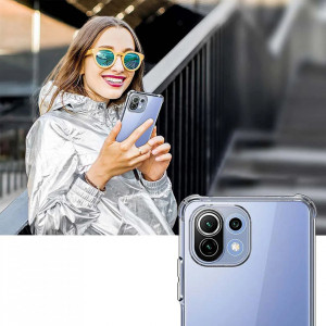 Husa pentru Xiaomi Mi 11 Lite 4G / Mi 11 Lite 5G / 11 Lite 5G NE - Techsuit Shockproof Clear Silicone - Clear - Img 2