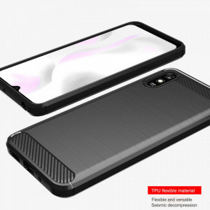 Husa pentru Xiaomi Redmi 9A / Redmi 9AT - Techsuit Carbon Silicone - Black - Img 4