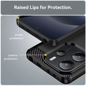 Husa pentru Xiaomi Redmi Note 14 4G (Standard) - Techsuit Carbon Silicone - Blue - Img 6