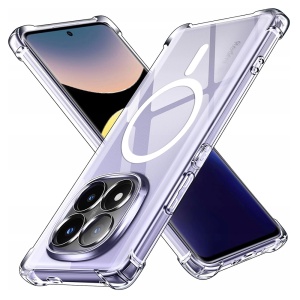 Husa pentru Xiaomi Redmi Note 14 Pro+ 5G - Techsuit Shockproof Clear Silicone MagSafe - Clear - Img 1