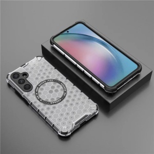 Husa transparenta pentru Samsung Galaxy A55 5G - Techsuit HoneyComb Shield MagSafe - White - Img 6