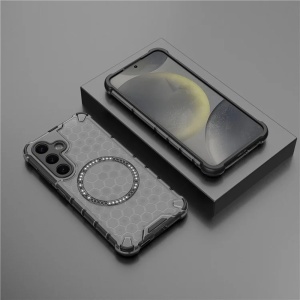 Husa transparenta pentru Samsung Galaxy S25 Plus - Techsuit HoneyComb Shield MagSafe - Black - Img 6