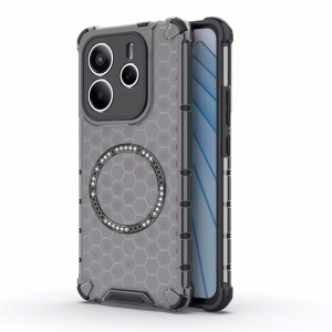 Husa transparenta pentru Xiaomi Redmi Note 14 5G - Techsuit HoneyComb Shield MagSafe - Black
