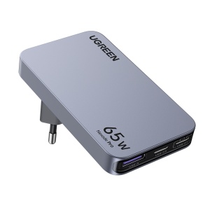 Incarcatorpentru Priza USB, 2x Type-C, GaN, Fast Charging, 65W, 3A, PD3.0, QC4.0+ - Ugreen Nexode Pro X753 (25356) - Grey