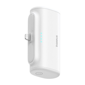 Power Bank pentru Telefon, Lightning, 20W, 5000mAh, Cablu Type-C - Baseus (P10068307413-00) - White