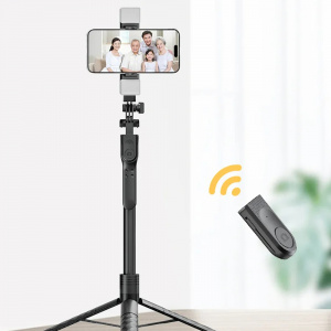 Selfie Stick Stabil cu Trepied, 183cm - Techsuit (K28P) - Black - Img 3