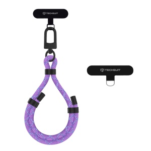 Snur pentru Telefon, Carabina, Ajustabil, Nailon Impletit, Universal - Techsuit Rope Wrist Strap (RWS1-11) - Cobra Purple