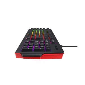 Tastatura cu Lumini RGB pentru Gaming 1.4m, 300mA - Havit (KB866L) - Black / Red - Img 5