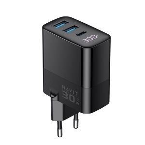 Acumulator pentru Priza 2x USB, Type-C, 30W - Havit (UCLE001 EU) - Black