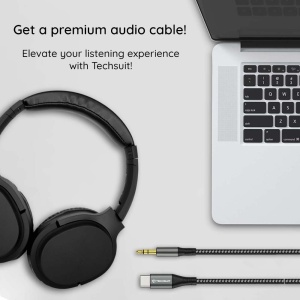 Adaptor Jack, USB-C, Nylon, 1m - Techsuit NexaSound (AC16) - Gray - Img 5