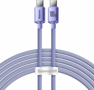 Cablu Baseus Crystal Shine Fast Charge USB-C 100W 2m violet - Img 8