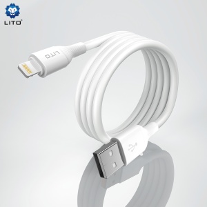 Cablu de Date cu Mufe USB, Micro-USB, 1m - Lito (LD06) - White - Img 2