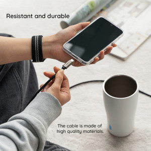 Cablu de Date USB la Type-C, 60W, 1m - Ringke - Black - Img 6
