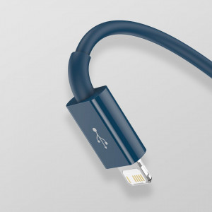Cablu de Date USB la Type-C, Micro-USB, Lightning, Fast Charging 3.5A, 1.5m - Baseus Superior Series (CAMLTYS-03) - Blue - Img 5