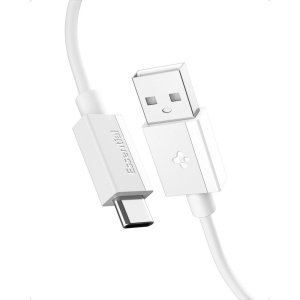 Cablu pentru Alimentare USB, Type-C, 60W, 480Mbps, 2m - Spigen Essential (EB6020AC) - White - Img 1