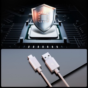 Cablu pentru Alimentare USB, Type-C, 60W, 480Mbps, 2m - Spigen Essential (EB6020AC) - White - Img 6