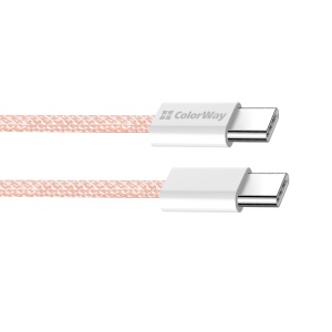 Cablu Type-C, 60W, 1m - ColorWay (CW-CBPDCC061-P) - Pink - Img 5