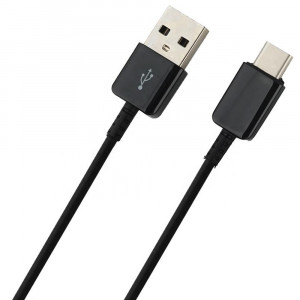 Cablu USB la Type-C, 480Mbps, 2.1A, 1m - Samsung (EP-DG970BBE) - Black (Bulk Packing) - Img 2