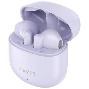 Casti fara Fir Bluetooth 5.3, TWS, USB-C, 300mAh - Havit (TW976) - Purple - Img 1