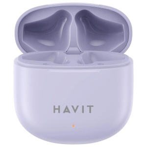 Casti fara Fir Bluetooth 5.3, TWS, USB-C, 300mAh - Havit (TW976) - Purple - Img 6