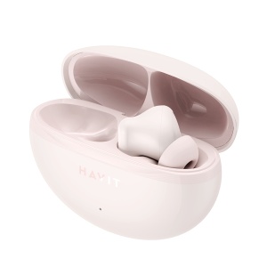 Casti fara Fir Bluetooth 5.4, TWS, ENC, Type-C, 400mAh - Havit (TW986) - Pink - Img 5