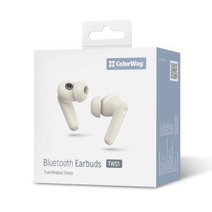 Casti In-Ear, Bluetooth 5.3, Microfon, TWS - ColorWay (CW-TWS1BE) - Beige - Img 6