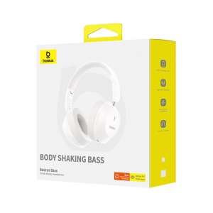Casti Over-Ear, Sound Isolation, Bletooth 5.3, Foldable, Bass 30 Max, Type-C - Baseus Bass 30 Max (A00070700211-00) - Moon White - Img 7