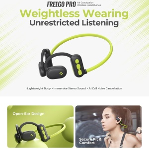 Casti pentru Alergare Bluetooth 5.3, Type-C, 110mAh - Havit (E553BT) - Green - Img 3