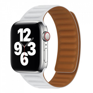 Curea pentru Apple Watch 1/2/3/4/5/6/7/8/9/10/SE/SE 2 (38/40/41/42mm) - Techsuit Watchband (W035) - White - Img 1