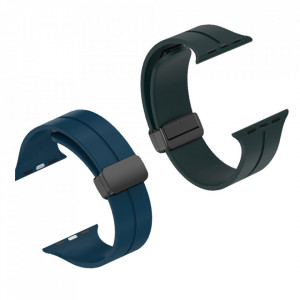 Curea pentru Apple Watch 1/2/3/4/5/6/7/8/9/10/SE/SE 2 (38/40/41/42mm) - Techsuit Watchband (W011) - Blue - Img 5