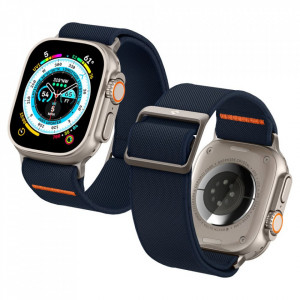 Curea pentru Apple Watch 1/2/3/4/5/6/7/8/9/10/SE/SE 2/Ultra/Ultra 2 (42/44/45/46/49mm) - Spigen Fit Lite Ultra - Navy - Img 3