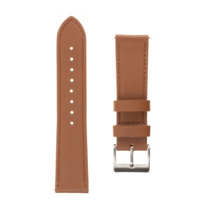 Curea pentru Samsung Galaxy Watch 4/5/Active 2, Huawei Watch GT 3 (42mm)/GT 3 Pro (43mm) - Fixed Leather Strap - Brown - Img 2