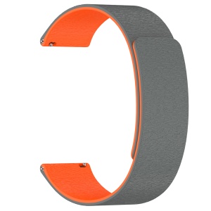 Curea pentru Samsung Galaxy Watch4/5/Active 2, Huawei Watch GT 3 (42mm)/GT 3 Pro (43mm) - Techsuit Watchband 20mm (W074) - Grey / Orange - Img 5