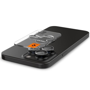 Folie Camera pentru iPhone 14 Pro / Pro Max / 15 Pro / Pro Max / 16 Pro / Pro Max (set 2) - Spigen Glas.tR Optik EZ Fit Pro - Clear - Img 3