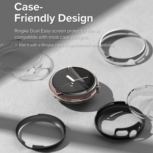 Folie pentru Google Pixel Watch 3 45mm (set 3) - Ringke Dual Easy Film - Clear - Img 7