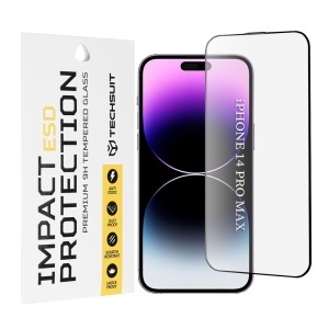 Folie pentru iPhone 14 Pro Max - Techsuit ESD Glass - Black