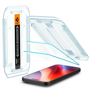 Folie pentru iPhone 16 Pro (set 2) - Spigen Glas.tR EZ FIT - Clear - Img 9